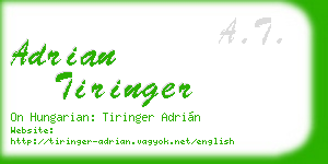 adrian tiringer business card