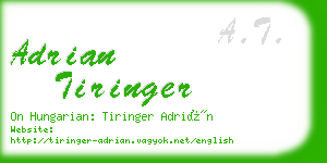 adrian tiringer business card